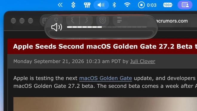 苹果macOS新版测试系统推出全新滑块设计