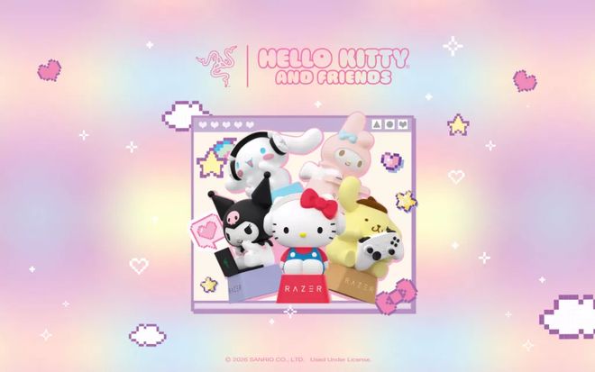 雷蛇推出Hello Kitty和朋友们联名键帽盲盒，包含5大IP形象