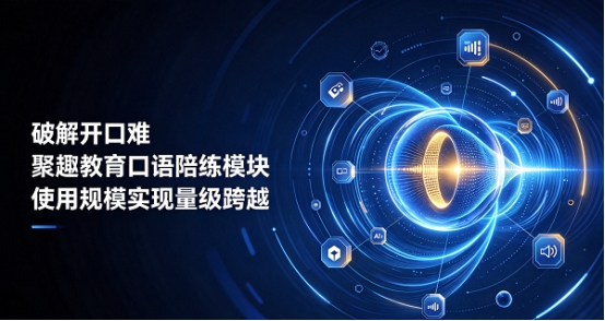 破解开口难 聚趣教育口语陪练模块使用规模实现量级跨越